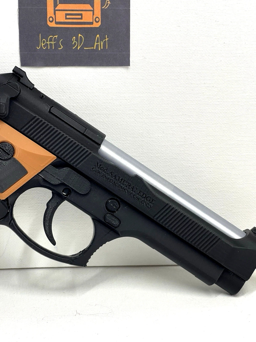 Beretta 92F Samurai Edge Resident Evil handgun 1:1 Prop Only BLACK