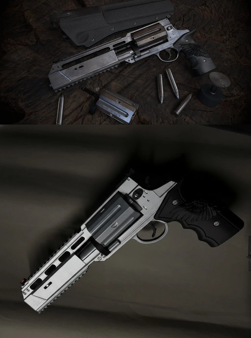 Resident Evil 9 Requiem 2026-Leon's Revolver Requiem 1:1 Prop + Stand