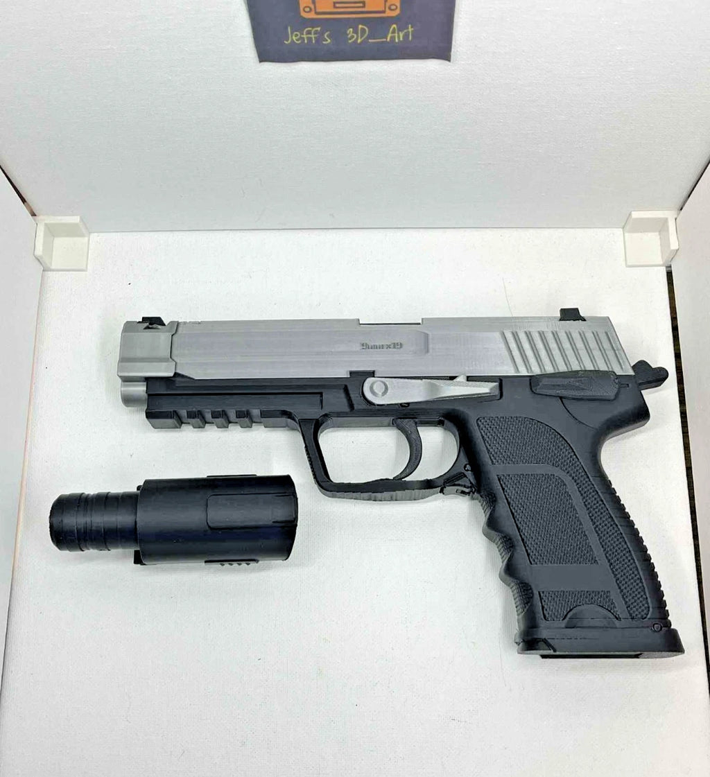 Resident Evil 4 Gun Pistol SG-09 R w/Gun Holder-Laser- 1:1 Prop Cosplay Costume