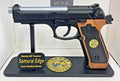 Beretta 92F Samurai Edge Resident Evil handgun 1:1 Prop + Stand